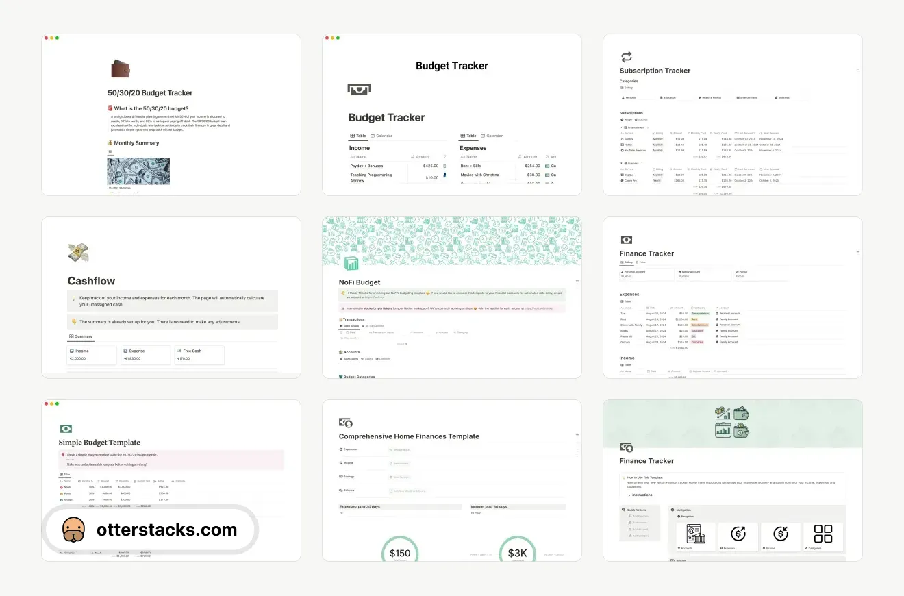 Notion Budget Templates