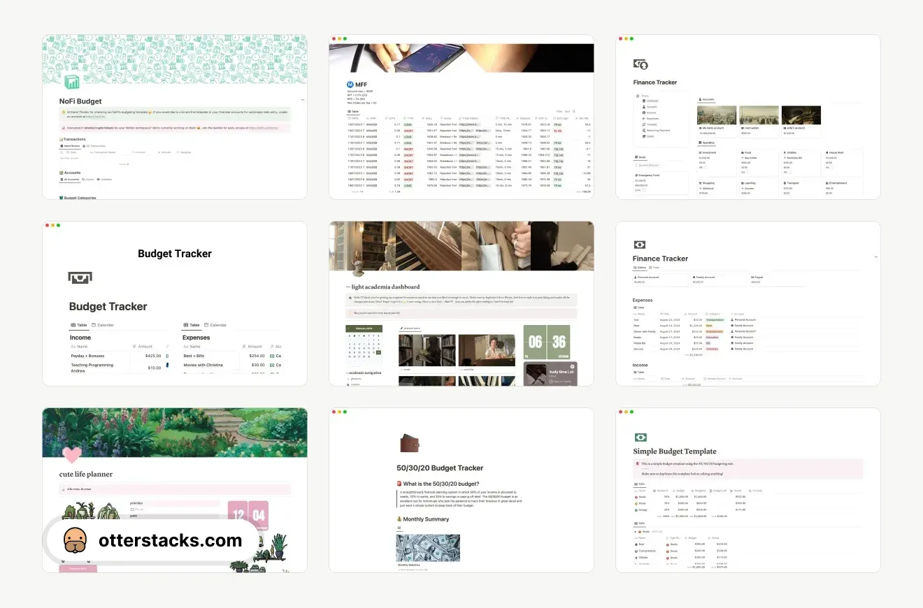 Notion Finance Tracker Templates