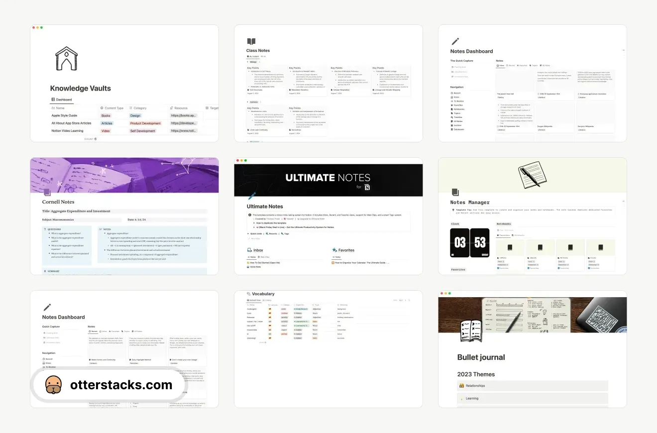 Notion Notes Templates