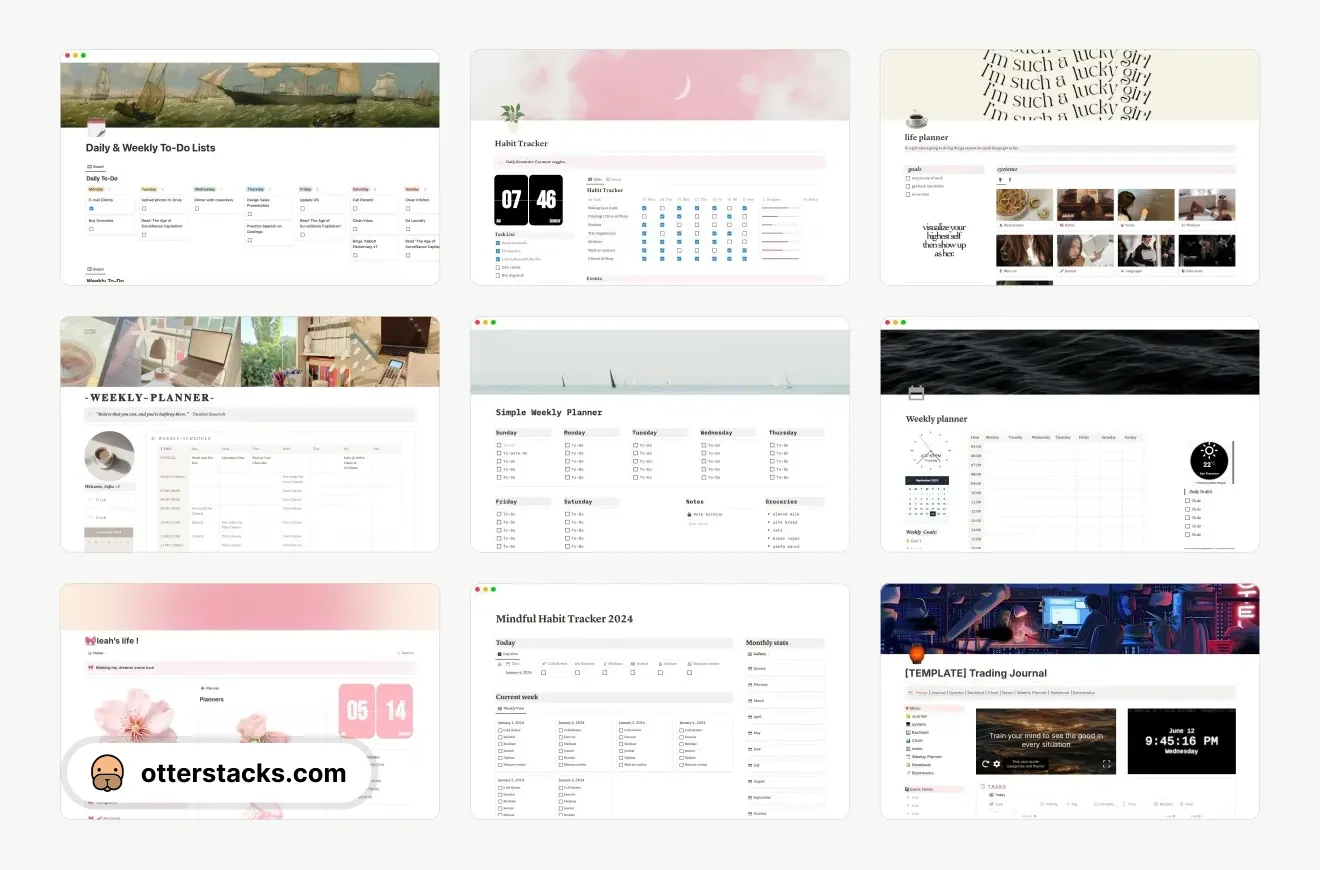 Notion Planner Templates