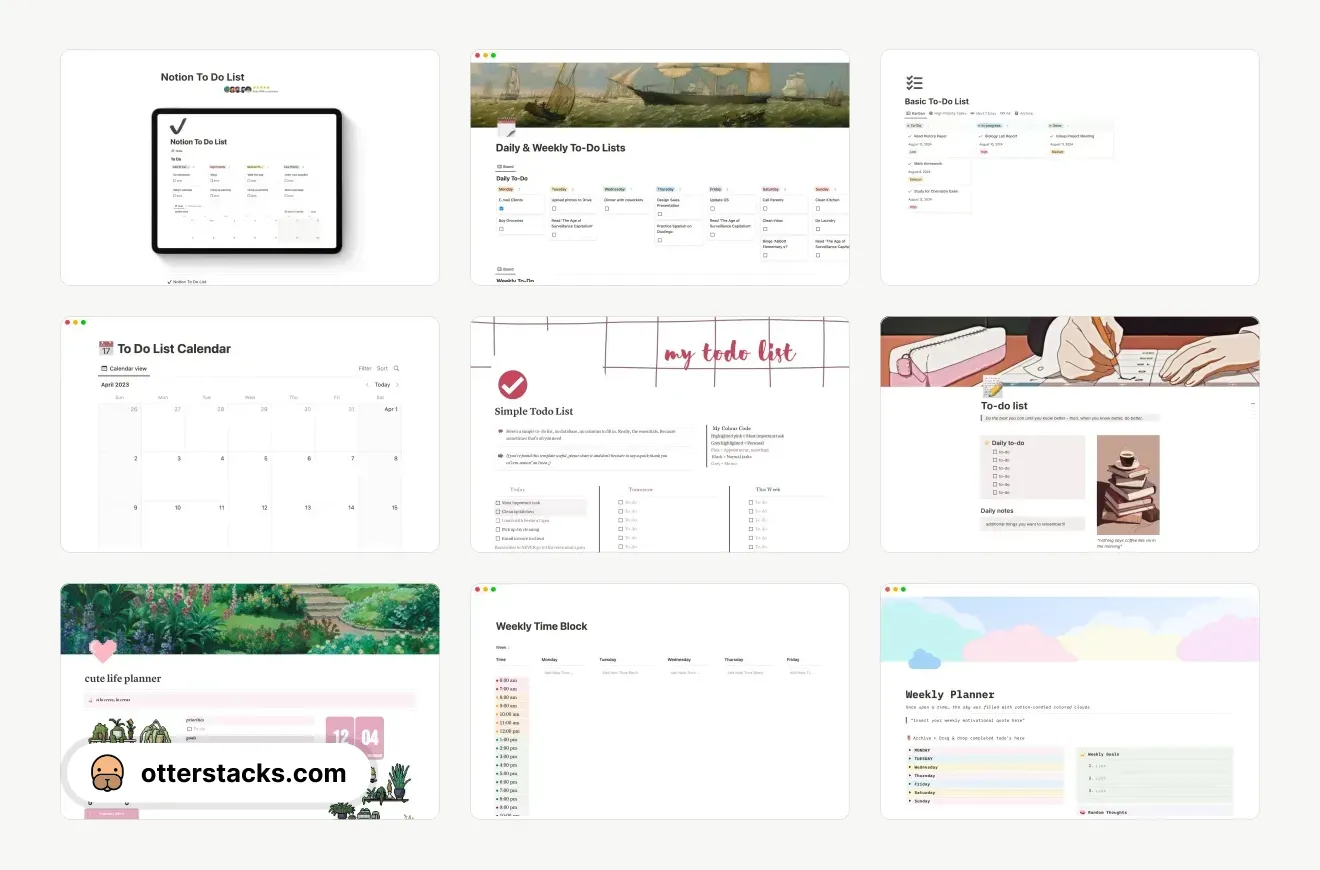 Notion Todo Templates