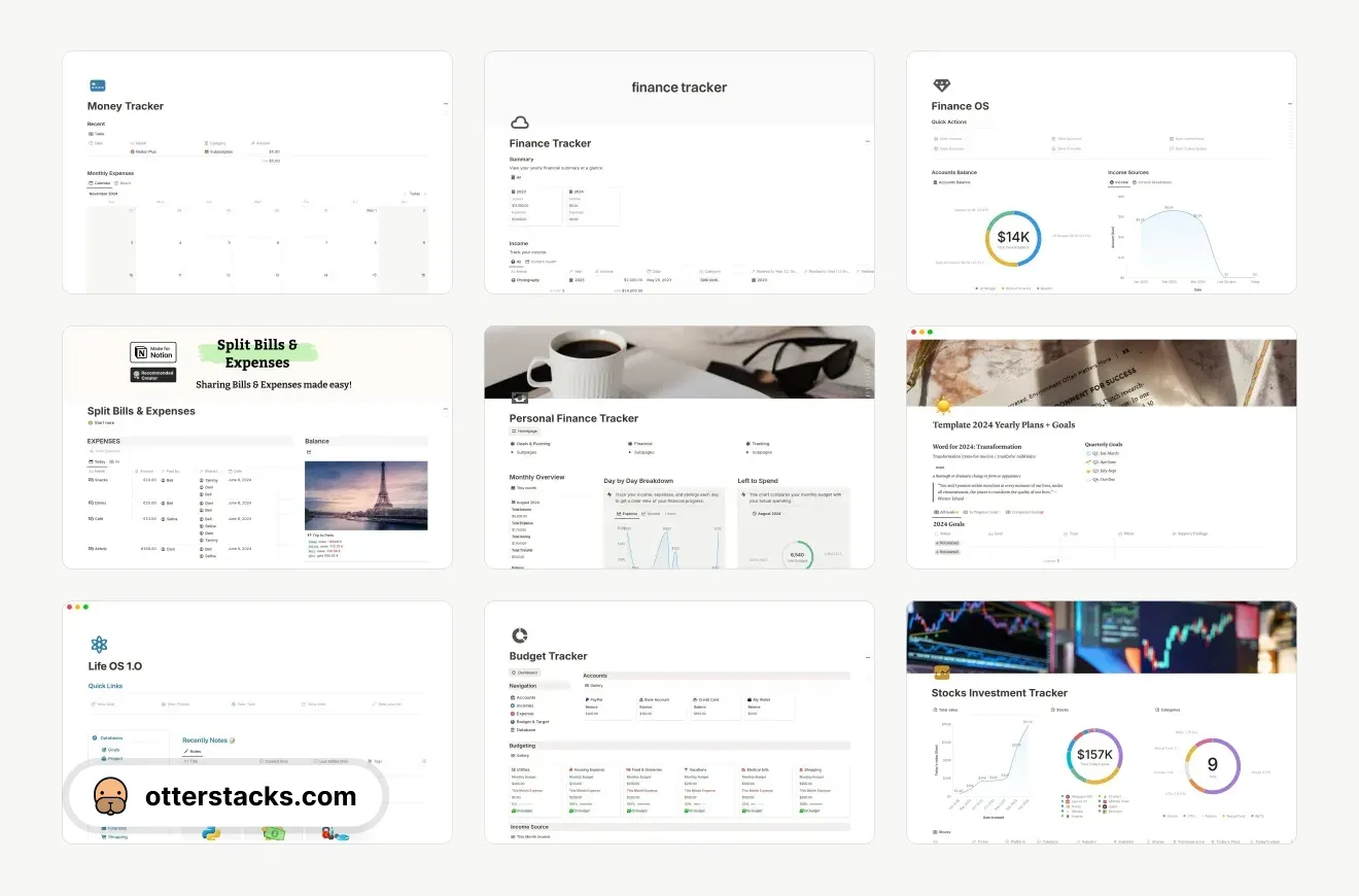 Notion Finance Tracker Templates