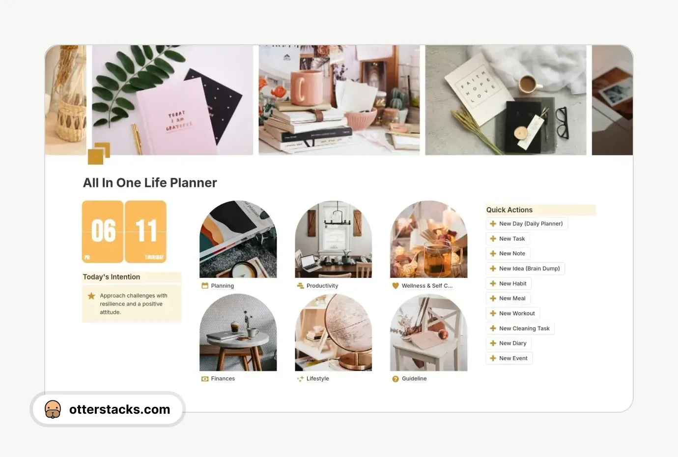 Notion template All In One Life Planner