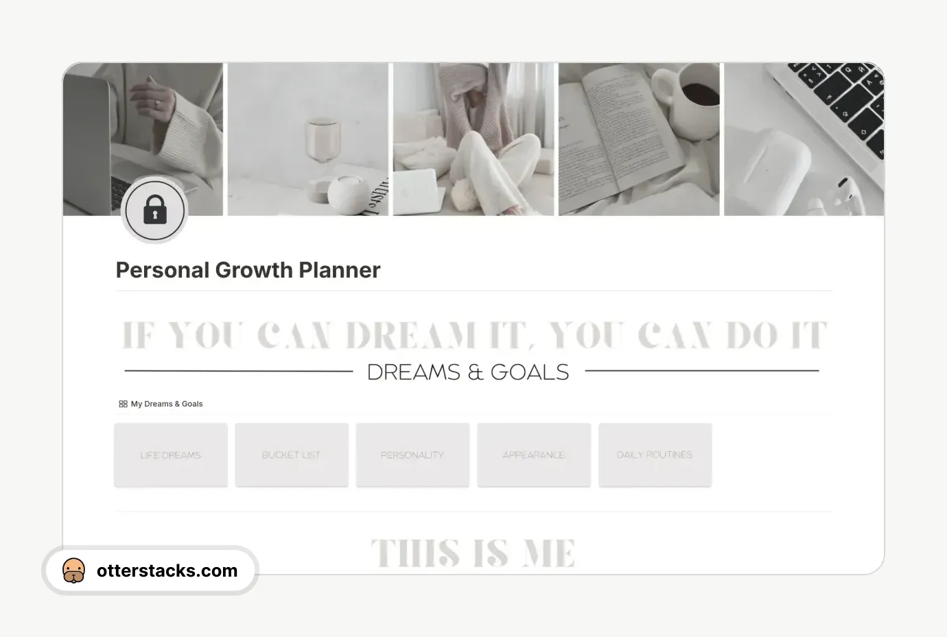 Notion template Personal Growth Planner