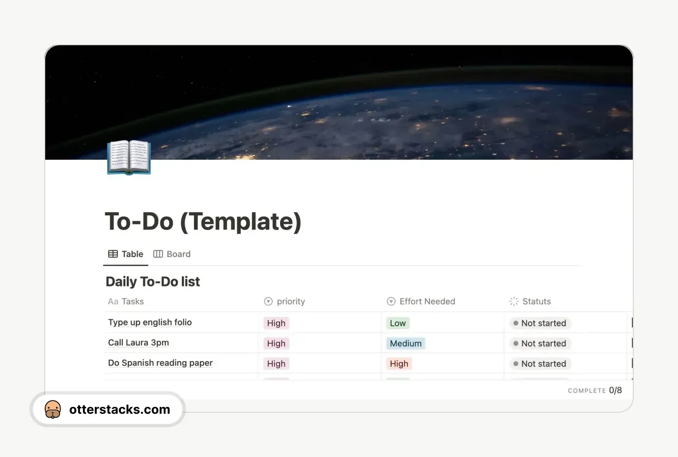 Notion template The ultimate to-do list