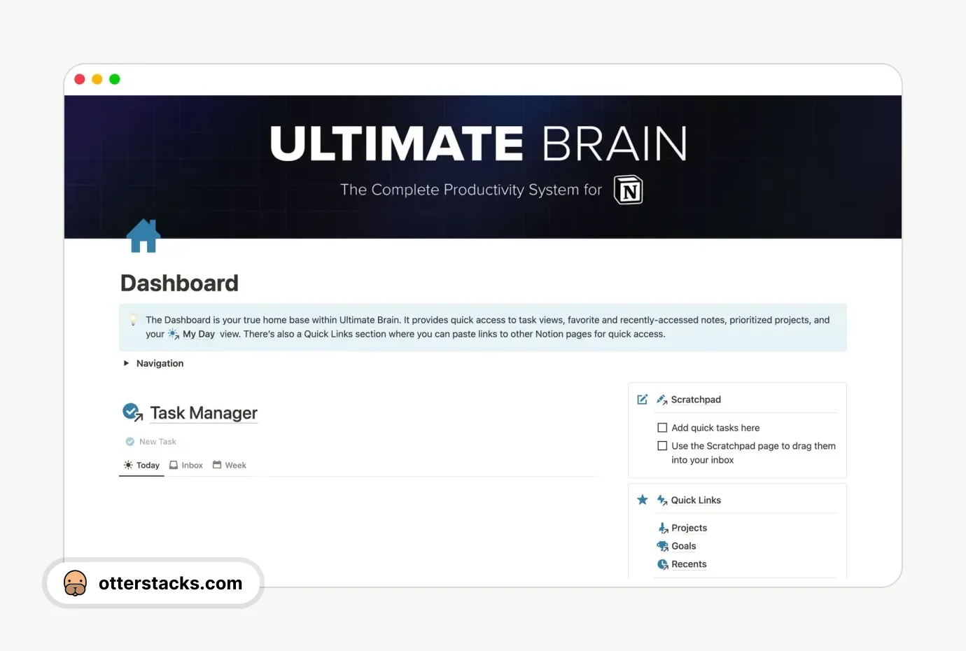 Notion template Ultimate Brain